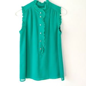 J. Crew Silk Ruffle Blouse